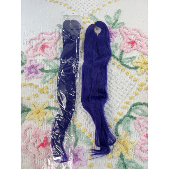 Other - Vivid Royal Blue Braiding Hair Extensions 24 Inch Kanekalon Synthetic Fiber